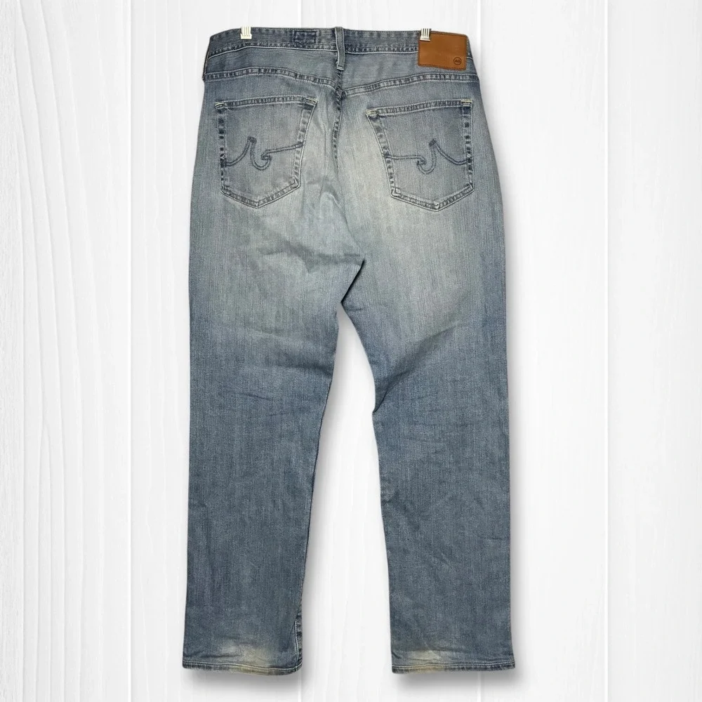 AG Graduate Tailored Leg Denim Jeans‎ Mens 36x34 Light Wash Blue